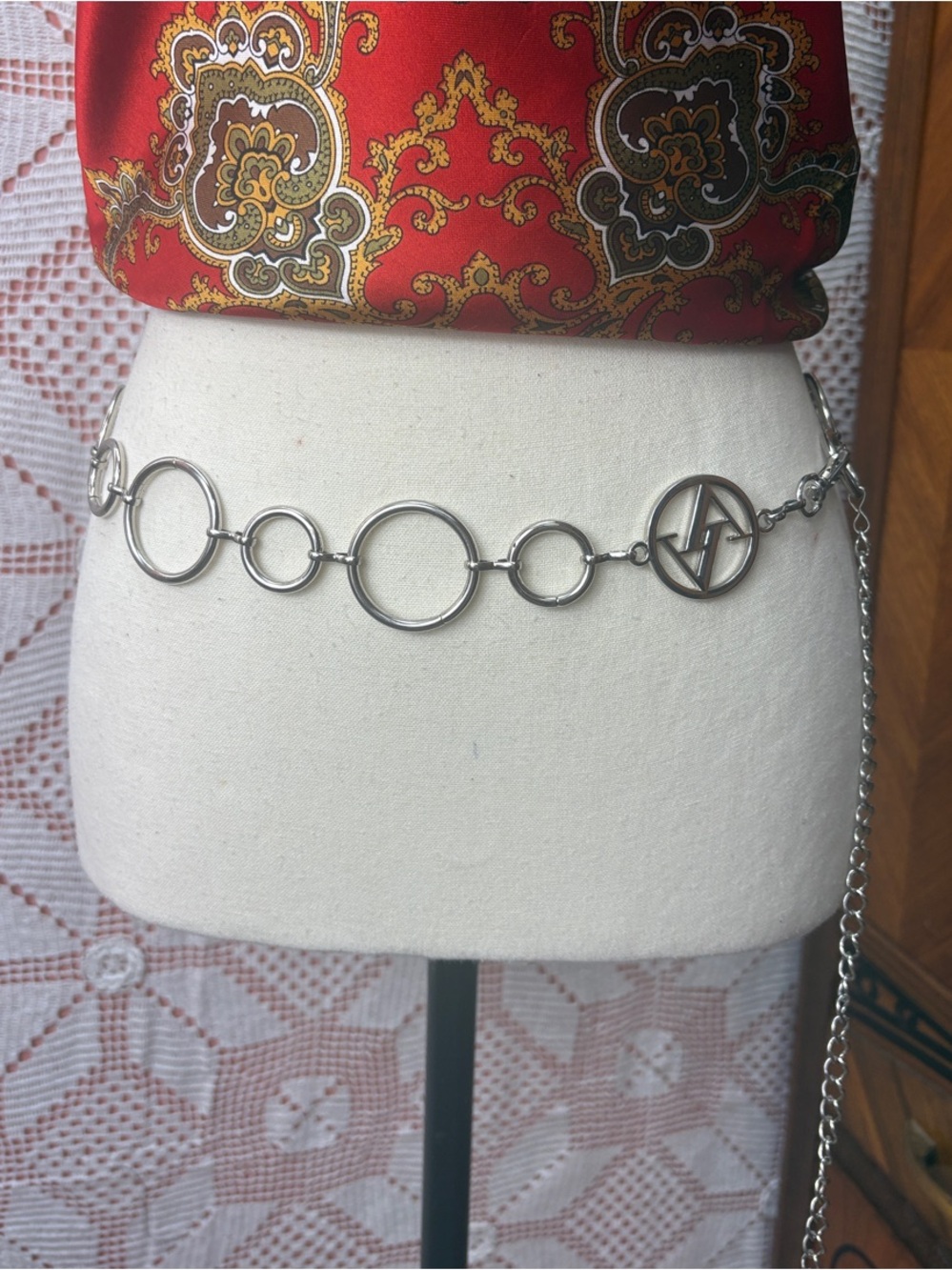 Adrienne Vittadini silver-tone chain belt